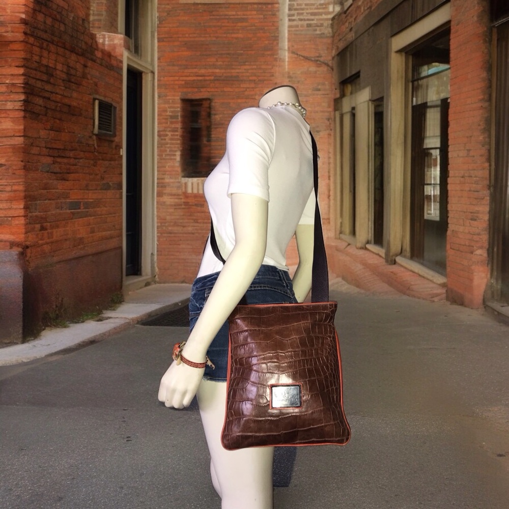 Puntotres Alligator Skin Crossbody Bag